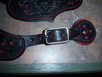 Cowgirl Traditional Western Spur Leathers With Bling-(Spurs Not Included) 3 small