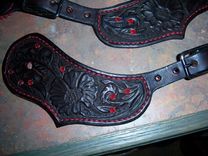 Cowgirl Traditional Western Spur Leathers With Bling-(Spurs Not Included) 4 small
