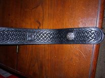 Leather Belt Black Celtic Knot Design Stainless Steel Circle Buckle, Sca, Ren Faire, Renaissance, Larp, Reenactment 4 small