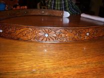 Western Belt W/ Traditional Wild Sun Flower Design And Three Pc Buckle Set Rhinestone Bling Style 3 small