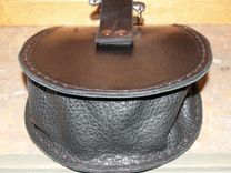 Scottish Leather Sporran Bag W/Celtic Knot Design & Matching Sporran Hangers 6 small
