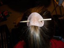 Leather Hair Barrettes New- Adjustable Or Double Stick Design Idea 2 small