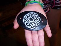 Leather Hair Barrettes New- Adjustable Or Double Stick Design Idea 6 small