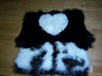 Rabbit Fur Purse With Heart 1 small