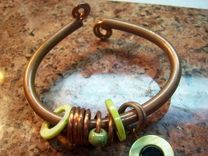 Hand Made Copper Bracelets With Beads 1 small