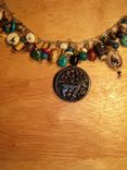 Beautiful Turquoise And Silver Beaded Fringe Necklace 3 small
