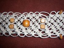 Hemp Bracelest With Wooden And Glass Beads 6 small