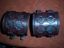 Leather Matching Celtic Bangles 1 small