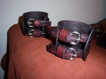 Leather Matching Celtic Bangles 2 small