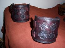 Leather Matching Celtic Bangles 3 small