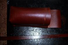 Massage Lotion Holster W/ Leather Belt And Buckle And Custom Ohm Symbol 1 small