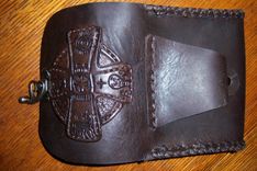 Bag With Pictish Rock Carving Image Carved In. 2 small