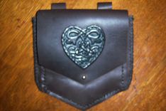 Black Belt Bag Or Sporran Bag With Heart Knot 1 small
