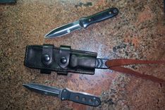 Horizontal Belt Carry Tactical Sheath And Knife 3 small