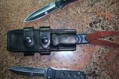 Horizontal Belt Carry Tactical Sheath And Knife 2 small