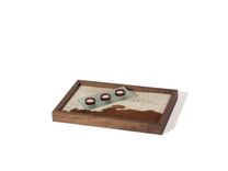 Tray Solid Wood And Cowhide 3 small