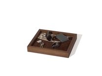 Tray Solid Wood And Cowhide 4 small