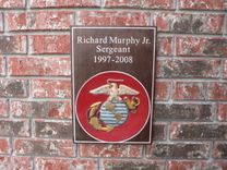 Usmc Wall Anniversary Or Memorial  Wall Sign Or Plaque 3d Walnut 3 small