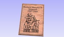 Usmc Wall Anniversary Or Memorial  Wall Sign Or Plaque 3d Walnut 4 small
