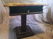 Custom Chess Table In Kingwood, Ebony, Maple Burl, And Walnut 2 small