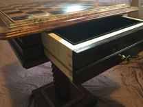 Custom Chess Table In Kingwood, Ebony, Maple Burl, And Walnut 3 small