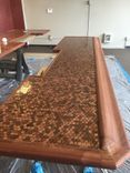 Mahogany And Penny Bar Countertop. 2 small