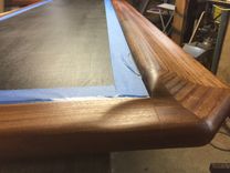 Mahogany And Penny Bar Countertop. 3 small
