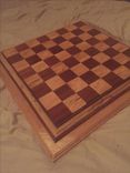 Mahogany And Spalted Maple Chess Board. 1 small