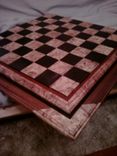 Ebony, Maple Burl, Mahogany, And Padouk Chess Board 1 small