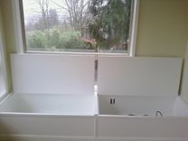 Dual Storage Bench Seat In White Enamel 2 small