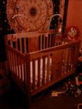Figured Maple Convertible Crib. 1 small