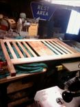 Figured Maple Convertible Crib. 3 small