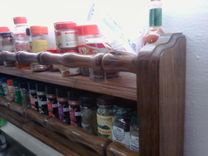 English Walnut Dog Bone Inspired Spice Rack 1 small