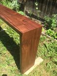 Western Walnut Waterfall Console Table 3 small