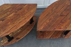 Modern Industrial Farmhouse End Table; Urban Rustic Tables 2 small