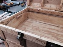 Custom Made Distressed Wood Trunk 1 small