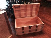 Custom Made Distressed Wood Trunk 4 small