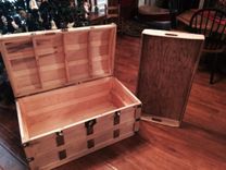 Custom Made Distressed Wood Trunk 5 small