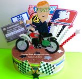 Motorcycle Cake Topper, Biker Cake Topper, Dirt Bike Caricature Cake Topper 3 small