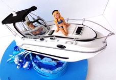 Wedding Cake Toppers, Custom Wedding Cake Toppers, Nautical Wedding, Boating Wedding Cake Toppers 4 small