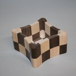 Checkerboard #17 Handcrafted Wooden Box 2 small