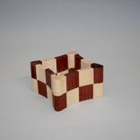 Checkerboard #23 Handcrafted Wooden Box 2 small