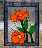 Orange Summer Blooms In Stained Glass 1 small