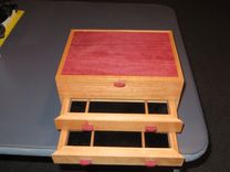 Cherry And Purpleheart 2 Drawer Jewelry Box 3 small