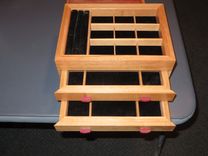 Cherry And Purpleheart 2 Drawer Jewelry Box 4 small