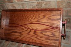 Serving Tray Red Oak With Purpleheart Accent 1 small