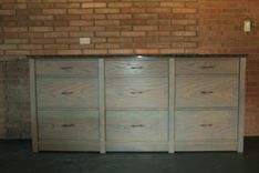 Red Oak 9 Drawer Sideboard (Weathered) 1 small