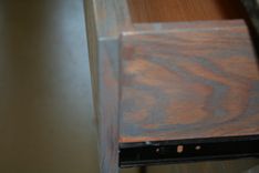 Red Oak 9 Drawer Sideboard (Weathered) 3 small