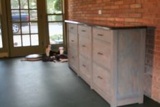 Red Oak 9 Drawer Sideboard (Weathered) 5 small