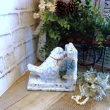 Shabby Chic Songbird Door Stop Doorstop Bluebird Bookend Chippy Paint Bird Decor 5 small